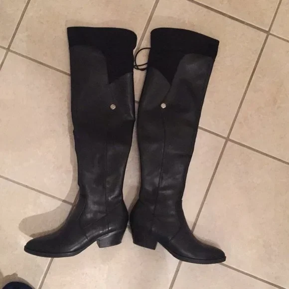 Guess Vianne Western over the knee Boots Black 6.5